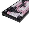 127 Kawaii Cartoon 5 Sides Over Pink Black Dye Sub XDA PBT Keycap for MX Keyboard Apex 104 87 75 61 96 KBD75 ID80 64 68 view 3