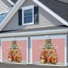 Christmas Garage Door Banner Cover Decorations, Large Outdoor Hanging Garage Door Covers Christmas Thanksgiving Halloween Wall Backdrop for Holiday Party, Snowflake Squirrel Gold Snowflake 6x13ft view 3