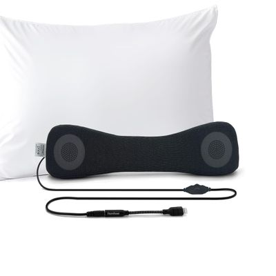 Homihear Somnus - Wired Pillow Speaker for Sleeping, Lightning & Aux Support, Sleep Headphones, Volume Control, Audio Books and Podcasts, Slumber Music Pillow, for iPhone 14-6 Series.