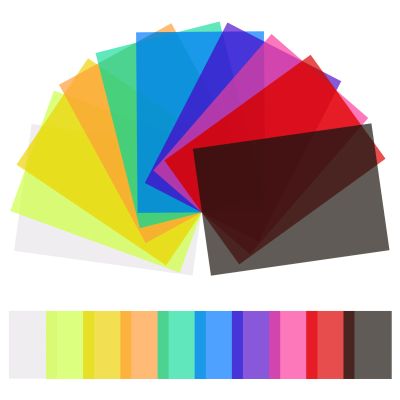 AOKWAWALIY 20pcs Filter Film Diffuser for Photography Art Crafts and DIY Projects Multiple Colors Including Red