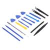 Electronics Repair Tools, 16 Pieces HighEfficiency Plastic Spudger Double Head with Tweezers for Cell Phones, Tablets, Laptops view 1