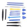 Electronics Repair Tools, 16 Pieces HighEfficiency Plastic Spudger Double Head with Tweezers for Cell Phones, Tablets, Laptops view 3