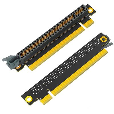 PCI-E 16X Video Card Reverse Riser Card, PCI-e 16X 3.0 90-Degree Reverse Male to Female Riser Card for 1U/2U PC Graphics Card Adapter (Installation Direction Towards CPU) (1U)