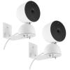 UYODM 2Pack Adhesive Metal Wall Mount for Google Nest Indoor 2nd Generation Security Cam Wired, No Drilling VHB Stick On or Screw Install, Two Ways Install Camera Mounting Bracket Get The Best View view 1