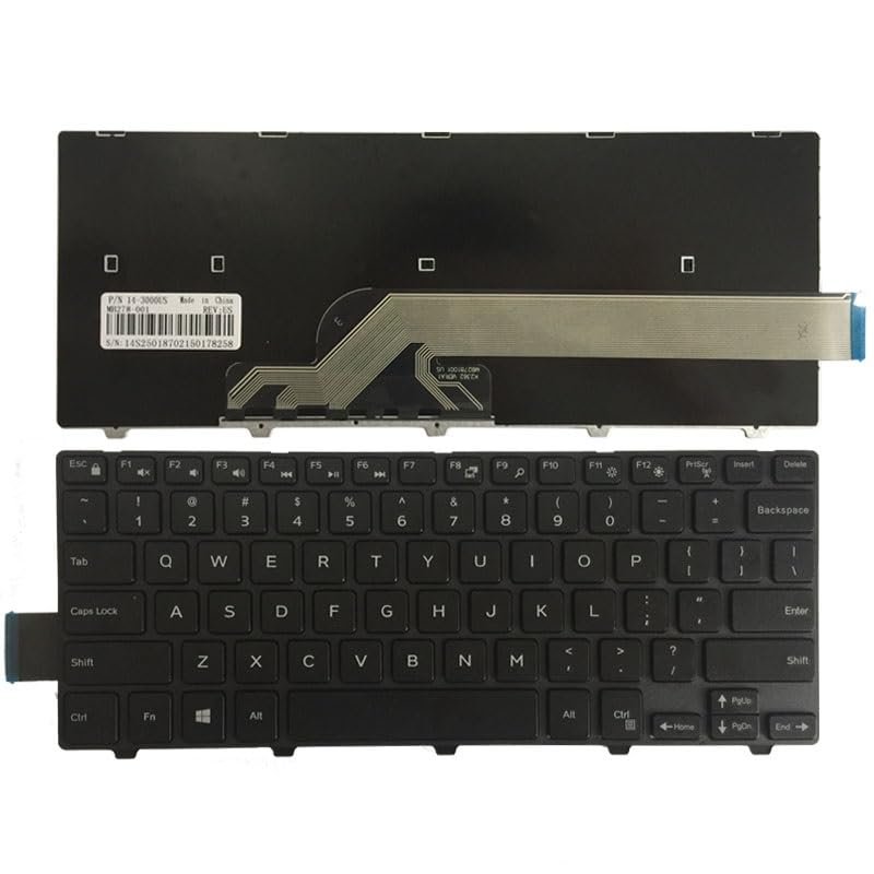 ANROI OEM US Laptop Keyboard for DELL Inspiron 14 5448 5451 5455 5442 5445 5447 5458 5452 5457 Black English Keyboard Accessories