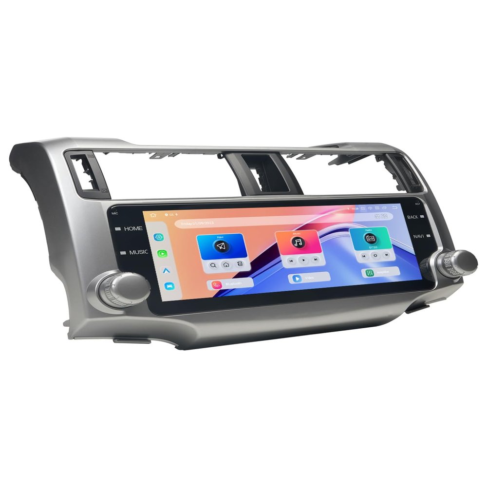 Dasaita Android 13 Radio for Toyota 4Runner 2010-2024, 2K 10.25" QLED Touchscreen, 6GB+64GB, Qualcomm 8 Core CPU, Built-in 4G Cellular, in-Dash Navigation,Silver