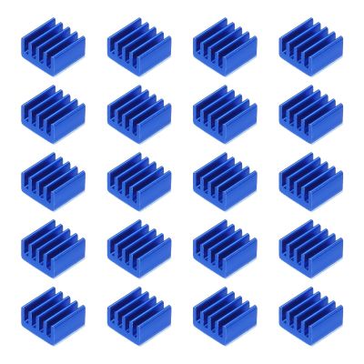 MECCANIXITY 20Pcs 9x9x5mm Heatsink Aluminum Radiator Heat Sink Cooling with Thermal Blue Sticker for Chip CPU, Power Transistor, FET, IC, Power Amplifier,Sapphire