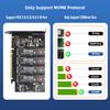 KONYEAD pcie4.0 x16 to m.2 m-Key nvme x 4 ssd Expansion Card with HeatsinkSupports 4 NVMe M.2 2280 up to 256GbpsM2 Adapter Card 2280 Driver Free. Bifurcation Required view 4