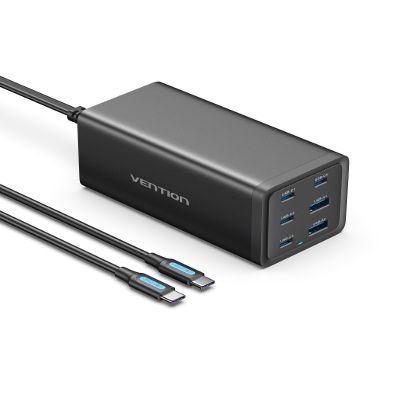 MacBook Pro Charger 200W, VENTION PD3.1 140W Fast USB C Charging Station, 6 Ports GaN Desktop Charger Compatible with MacBook Pro/Air M1 M2, iPhone 15 Pro Max/14, ipad Pro,Galaxy S23 Ultra,Steam Deck