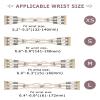 TOYOUTHS Beaded Bracelet Band Compatible with Fitbit Versa 4/Versa 3/Sense 2/Sense Bands Women, Boho Soft Elastic Stretchy Nylon Braided Strap Fancy Charms Designer Breathable Sport Wristband, S view 3