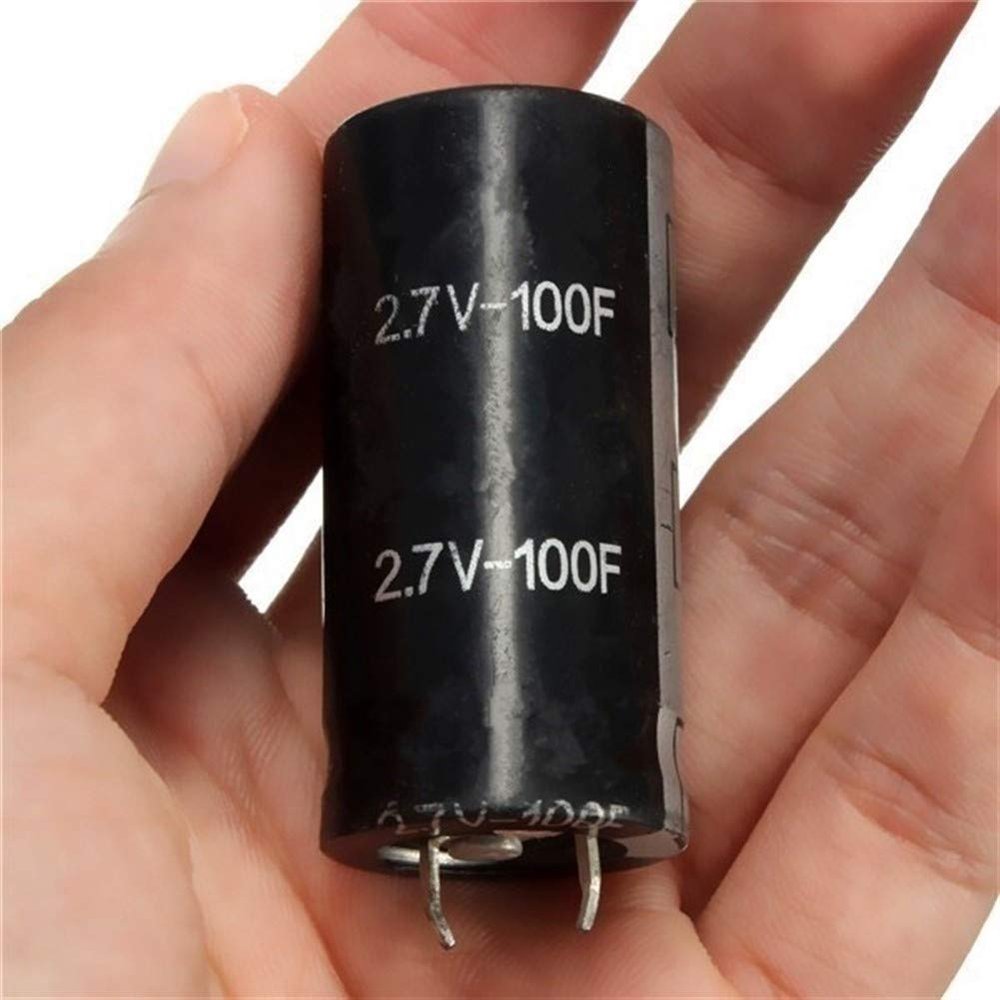 GAJUST 1pc Capacitor 2.7V 100F Ultra Capacitor New Electrical Components Black Color 25mmx50mm