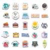 Pack 50 Pcs World Travel Stickers for Water Bottles Waterproof Laptop Luggage Helmet Computer Scrapbooking Teens Adults Girls Boys Funny Aesthetic Sticker Packs Small Vinyl Decals view 3