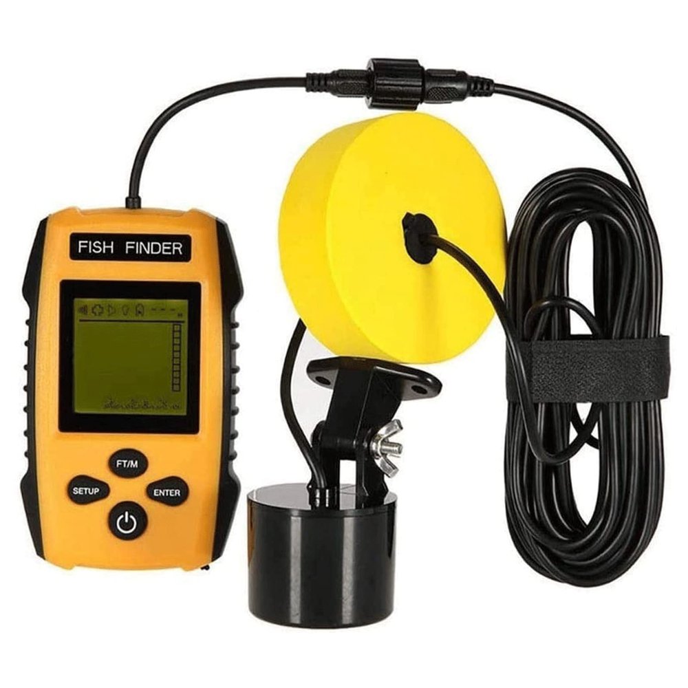 Depth Finder Fish Finder Depth Sounder with Sonar Sensor and LCD Display Handheld Fishfinder Depth Finder for Fishing Ice Fishing Kayak Fishing Ect