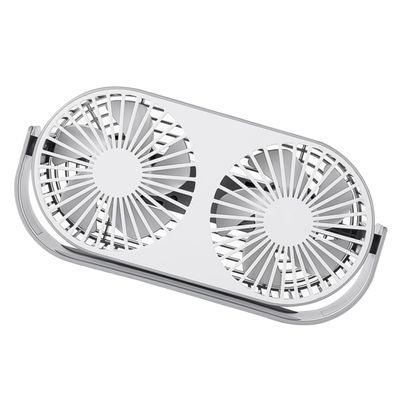 Gatuida Mini Fan Night Light Double Heads Rechargeable Desk Fan Usb Led Light for Home Office