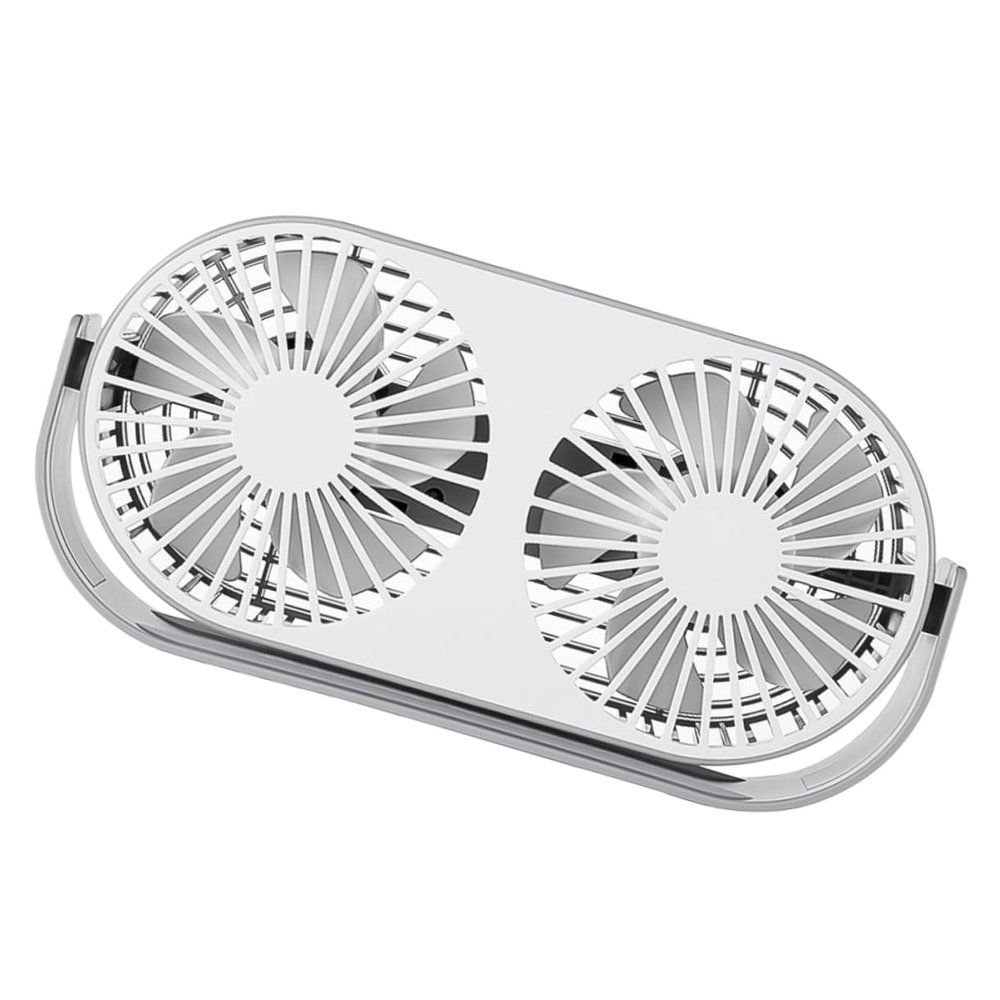 Gatuida Mini Fan Night Light Double Heads Rechargeable Desk Fan Usb Led Light for Home Office