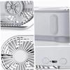 Gatuida Mini Fan Night Light Double Heads Rechargeable Desk Fan Usb Led Light for Home Office view 3
