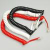 FPOUT Four-core Telephone Handset Cable Cord Modular Coiled Telephone Handset Cord Black/Red White Curly 1.85m/pc view 2
