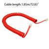 FPOUT Four-core Telephone Handset Cable Cord Modular Coiled Telephone Handset Cord Black/Red White Curly 1.85m/pc view 3