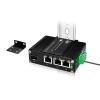 Zhpuostd 3 Ports PoE Ethernet Switch Mini Industrial Gigabit 10/100/1000T RJ45 and 100/1000X SFP Ethernet Switch Solar Power DC 9-57V to 48V, IEEE802.3af/at PoE 30W Up to 90W (No Power Supply or Cord) view 1
