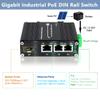 Zhpuostd 3 Ports PoE Ethernet Switch Mini Industrial Gigabit 10/100/1000T RJ45 and 100/1000X SFP Ethernet Switch Solar Power DC 9-57V to 48V, IEEE802.3af/at PoE 30W Up to 90W (No Power Supply or Cord) view 2