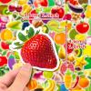 100 Pieces Vegetable and Fruit Stickers Cartoon Food Stickers Laptop Skateboards Guitar Water Bottle Scrapbooking Waterproof Vinyl Stickers view 3