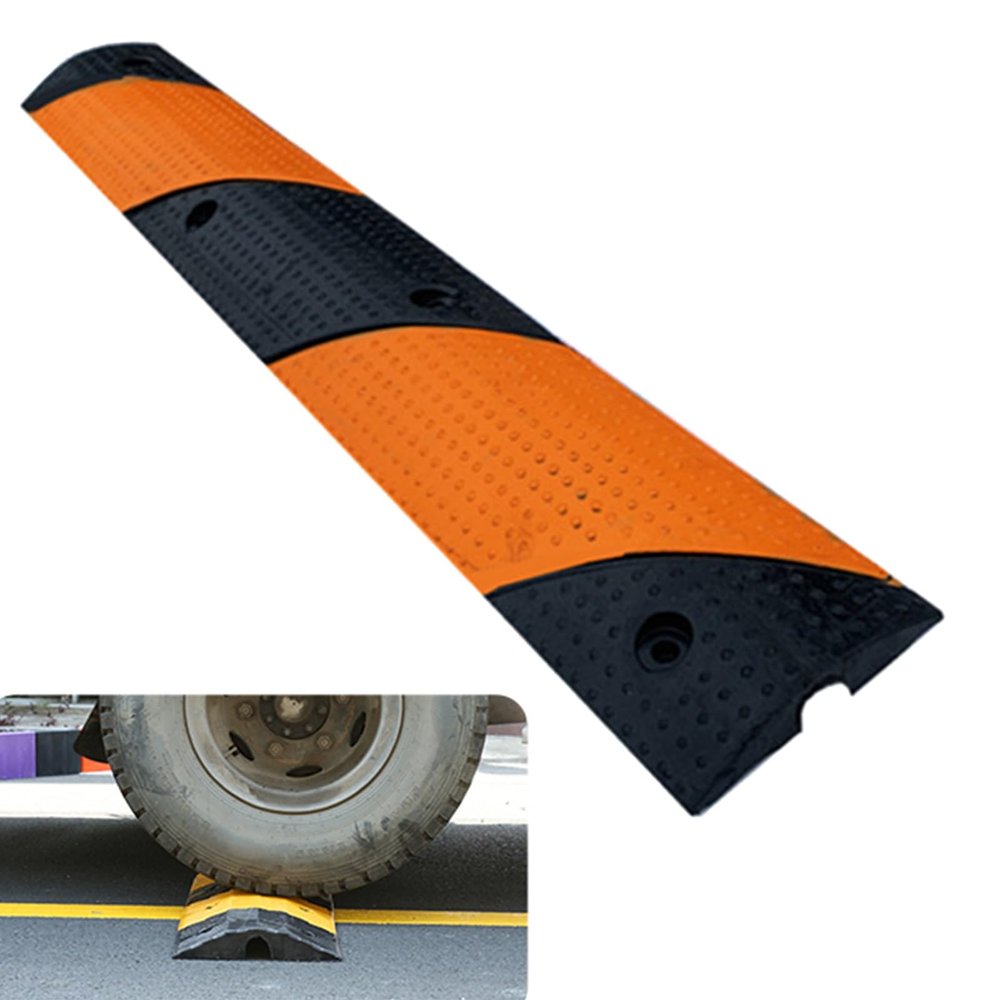 Rubber Speed Bump Heavy Duty Cable Protector Ramp, Cable Protector, Driveway Modular Traffic Driveway Speed Humps for Garage Gravel Roads Asphalt Concrete (Color : 1 Channel-21)