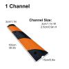 Rubber Speed Bump Heavy Duty Cable Protector Ramp, Cable Protector, Driveway Modular Traffic Driveway Speed Humps for Garage Gravel Roads Asphalt Concrete (Color : 1 Channel-21) view 2