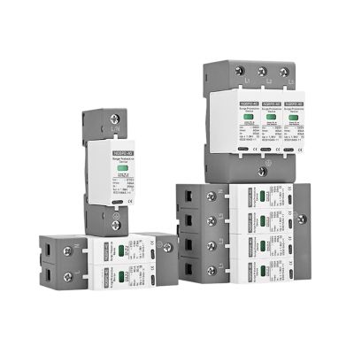 Ac Lightning Arrester, AC275V 385V, Surge Protector, 1P 2P 3P 4P 20KA 40KA 60KA, Lightning Arrester Single-Phase Household Ground Protector (Size : 3P, Color : 100KA)