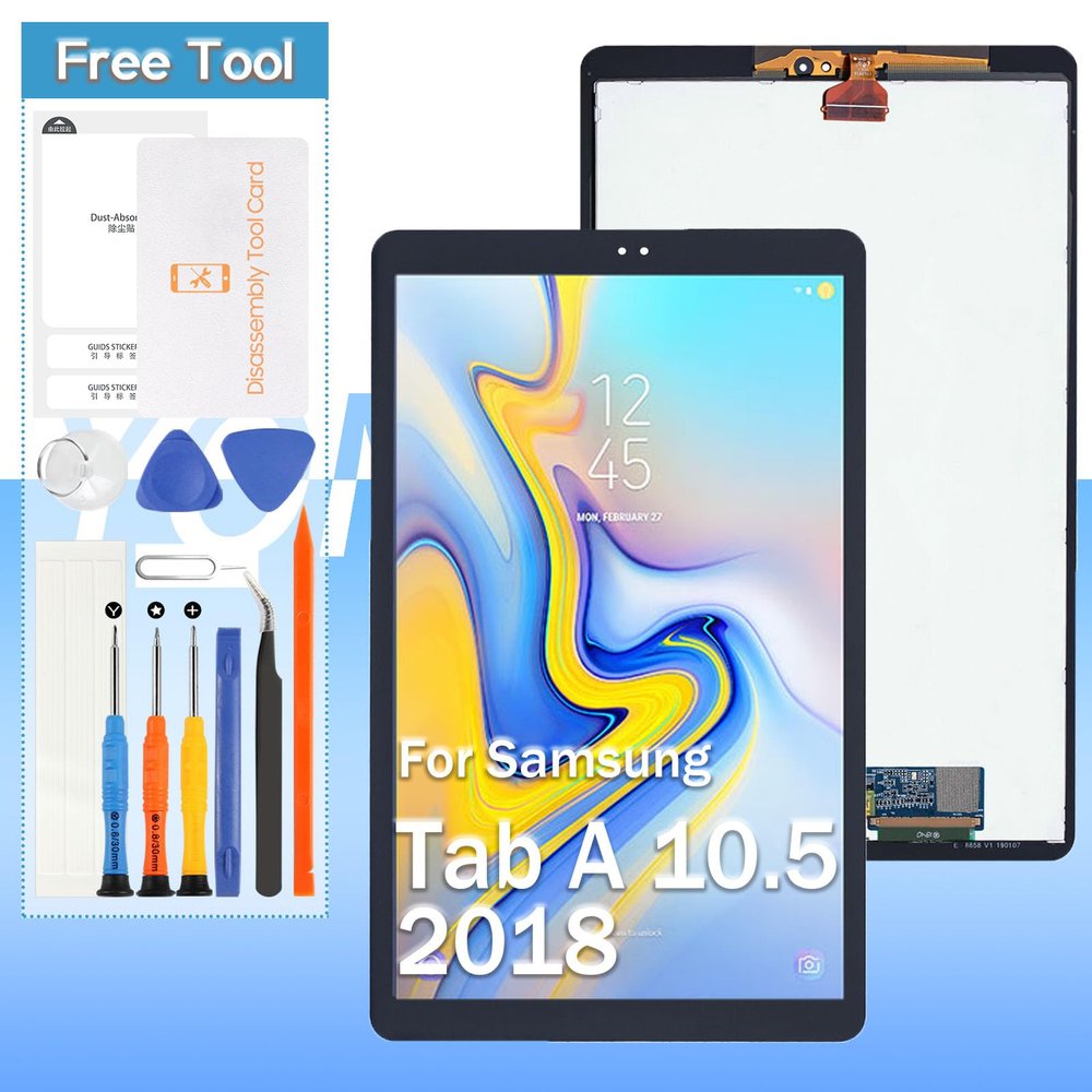 Yondista LCD Touch Screen Assembly Replacement for Samsung Galaxy Tab A 10.5 2018 SM-T590, SM-T595-10.5'' | Black | Includes Opening Tools