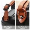 Padwa Lifestyle Camera Strap - 2" Wide Double Layer Cowhide Head Cotton Strap,Vintage Jacquard Embroidery Universal Neck & Shoulder Camera Straps for Photographers and All DSLR Cameras (Brown flower) view 3