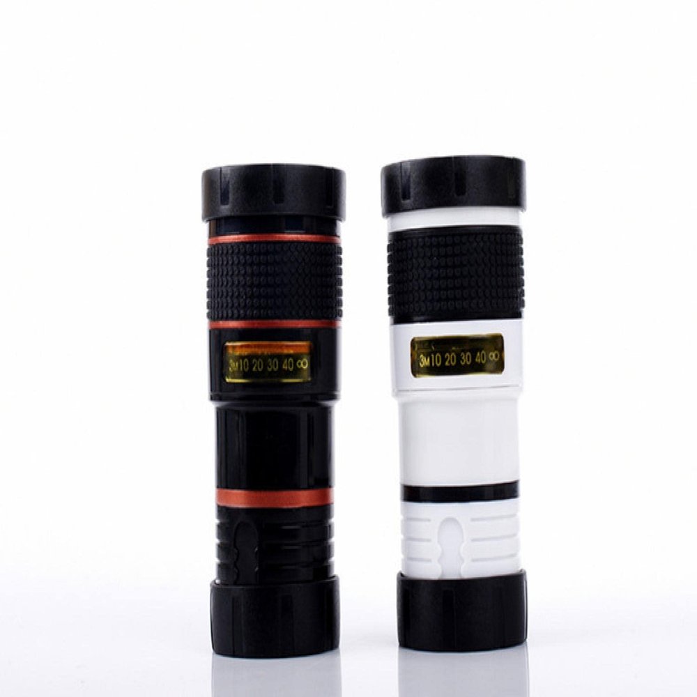 Mini Monocular with 8x/12x Optical Zoom for Most Types of Smartphones, Monocular for Travel Photos, Game Viewing and Photography Black