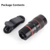 Mini Monocular with 8x/12x Optical Zoom for Most Types of Smartphones, Monocular for Travel Photos, Game Viewing and Photography Black view 2