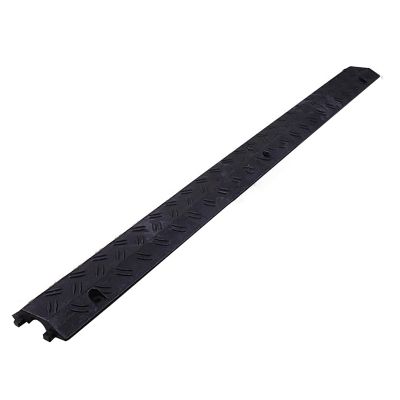 Cable Protector, Durable Cable Protection Ramp Cover, Floor Cord Cover Cord Protector, Cable Concealer for Indoor Outdoor Use, PVC Over Cable Ramp Cable Protector (Color : 1-Black-1 Channel)