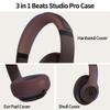 3 in 1 Silicone Case for Beats Studio Pro, Anti-Scratch Ear Pad Case Cover Shell Headband Accessories Soft Silicone Skin Protector for Beats Studio Pro (Brown) view 4