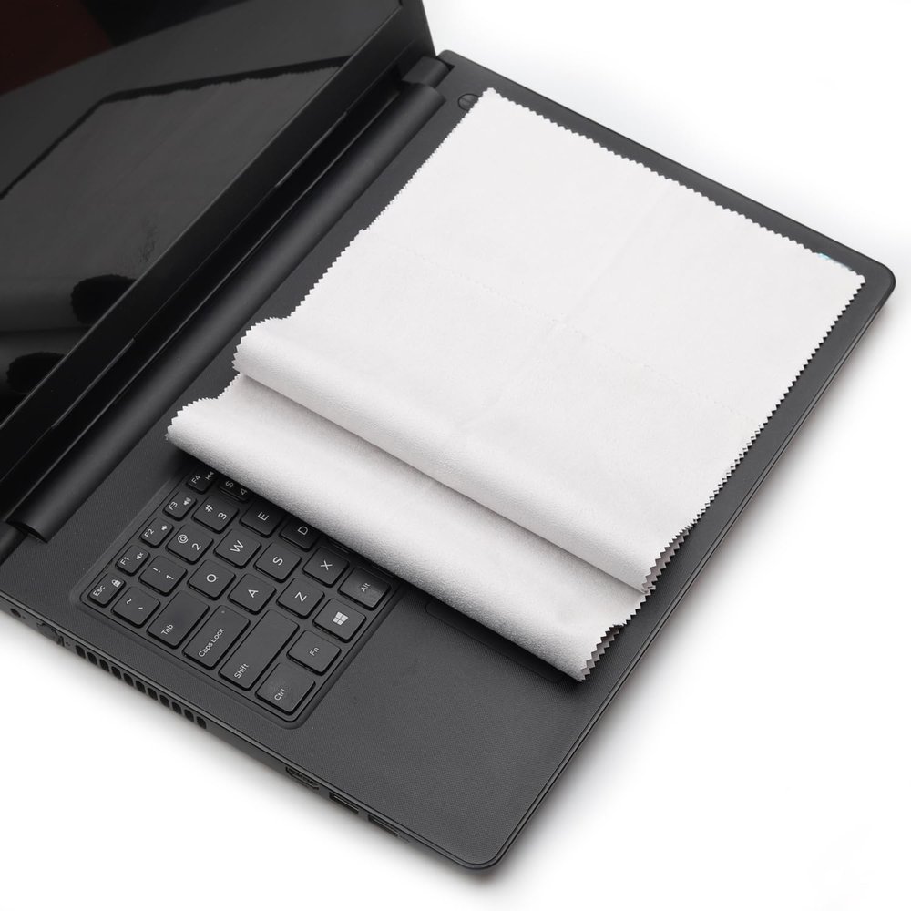 2-Pack Microfiber Laptop Cleaning Cloth - Clean Screen Dust & Protect Keyboard, Compatible with Dell/HP/Acer/ASUS/Lenovo/Samsung/LG etc 15.6"-17.3" Laptops