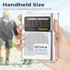 PRUNUS J-161 Pocket NOAA Weather Radio, AM FM Radio Battery Operated by 2 AA Transistor Radio with Best Reception,Stereo Earphone Jack, for Emergency,Hurricane,Running, Walking,Home (Silver) view 4