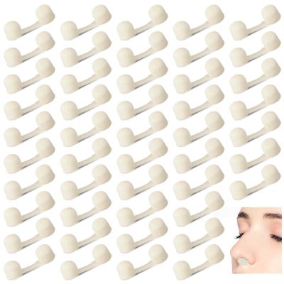 100 Pieces Disposable Nose Filters Nose Plug Filter for Spray Tanning Softness Sponge Nose Filter for Sunless Outdoor Nose Protection(White)
