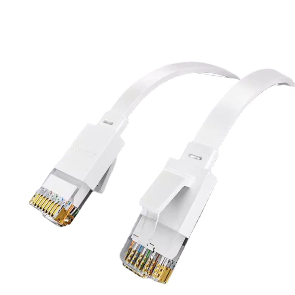 YSJJZRL White Cat 6 Ethernet Cable Flat High Speed Internet & Network Cable RJ45 Connectors (20M)