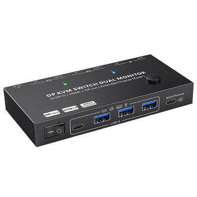 High Port KVM Switcher for Enhanced Visual Experience and Convenient Device Sharings with Single Setups USB with KVM Switcher