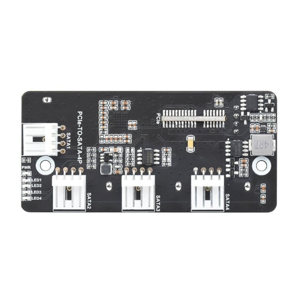 Acinkeety for RaspberryPi CM4 Expansion Board PCIe to PCIE to Four-Way SATA3.0 Card 6Gbps High-Speed Adapter Card Expansion Board