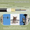 130ft/40m OD-5mm Industrial TPU OM4 Fiber LC to LC Outdoor Armored Fiber Patch Cable, Duplex Multimode Fiber Optic Cable, 40G/100G, 50/125, OM4 LC-LC with Pulling Eye Kit Installed on one end view 2
