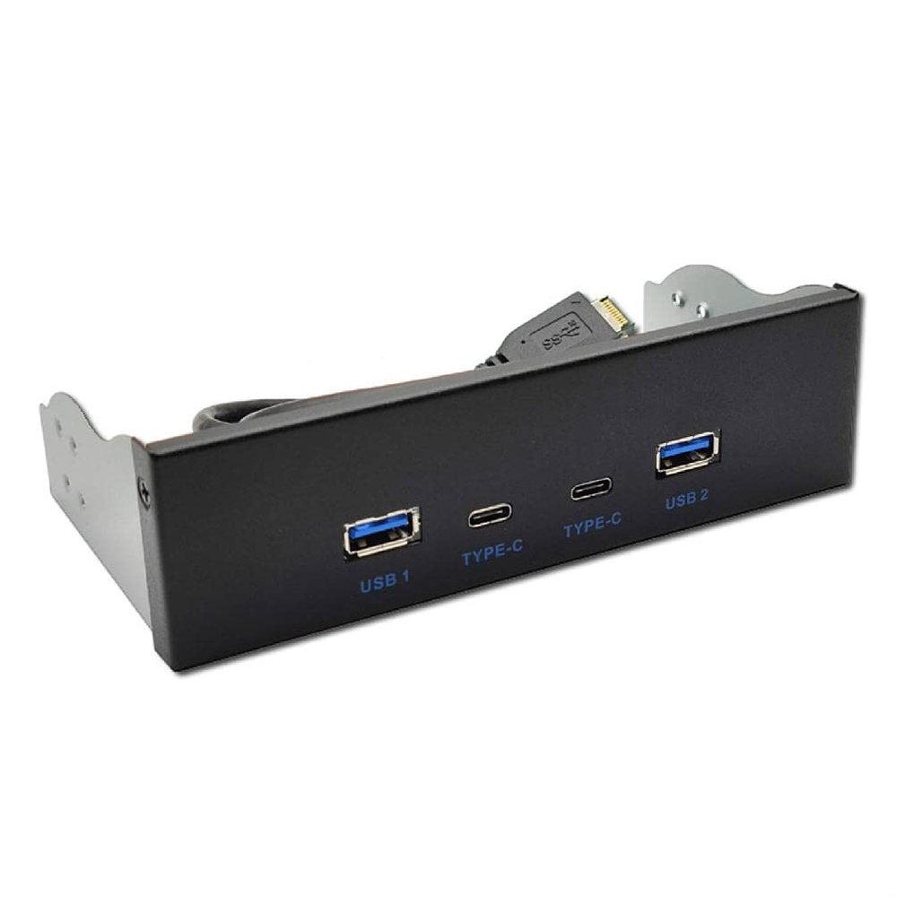 Acinkeety USB3.2 Front Panel Hub Two External Usb3.0 Port Sturdy Construction Compatible for Windows10/8/7 System 80cm Cable Expansion Board