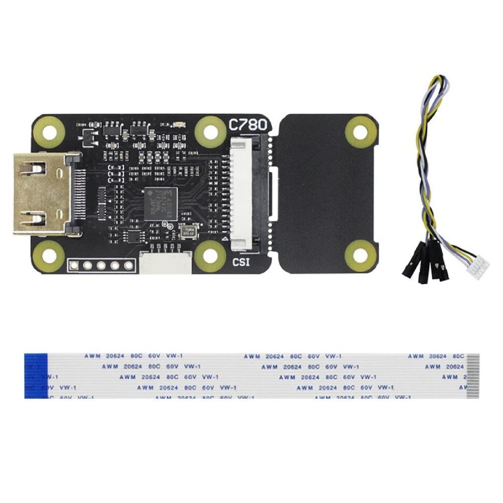 Acinkeety Standard HDMI-Compatible to CSI-2 Adapter Board Input Up to 1080p60fps for Rasperry 4B 3B 3B+ W