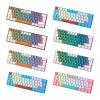 Acinkeety T60 62 Keys Russian Gaming Mechanical Keyboard Type-C Russia Keyboard 18 Kinds Backlit Modes Type-C 62-Key T60 Russian Mechanical Keyboard 60% Small Game Keypad Luminous view 2