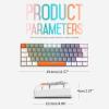 Acinkeety T60 62 Keys Russian Gaming Mechanical Keyboard Type-C Russia Keyboard 18 Kinds Backlit Modes Type-C 62-Key T60 Russian Mechanical Keyboard 60% Small Game Keypad Luminous view 4