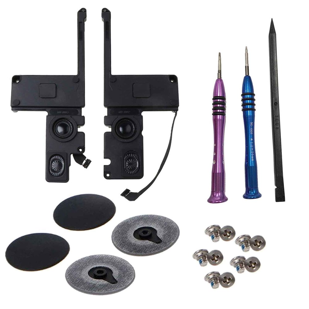 1Pair Left Right Speaker Screws Foot Pads Set for 15" A1398 Internal Speakers 2012-2015 MC975 MC976 ME664 ME665 A1398 Left +Right Speakers Back Cover Screw+ Feet Foot Rubber Pad Kit for Book