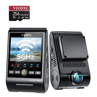 Bundle: VIOFO A229 Plus 2CH + 256GB SDCard VIOFO A229 Plus Dash Cam with Dual STARVIS 2 Sensors, 2 Channel HDR, 1440P+1440P Front and Rear, Voice Control Car Dash Camera, 5GHz Wi-Fi, Ultra-Preci