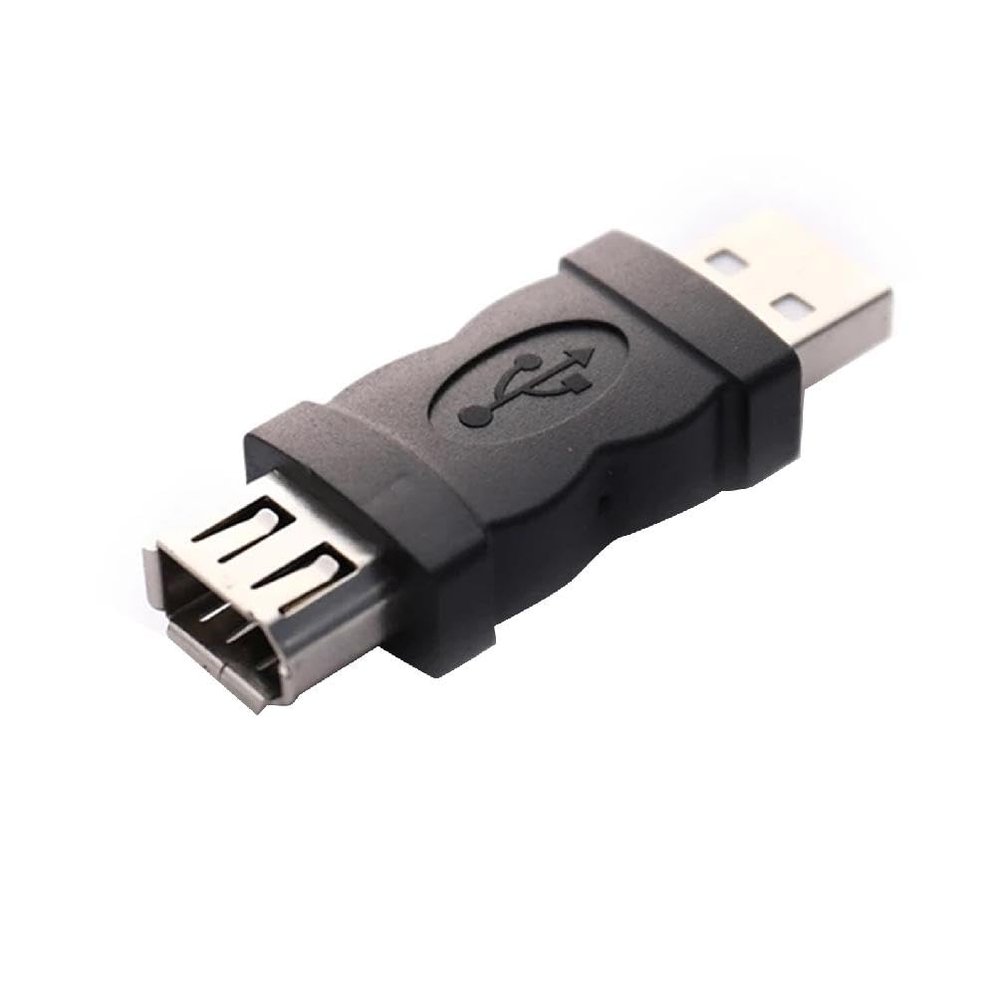 Acinkeety Female FireWire 6-pin 1394 to Male USB2.0 Adapter for Video Cameras Printers Scanners Plug and Use No Driver Needed 6pin USB Male to 1394 Female Converter