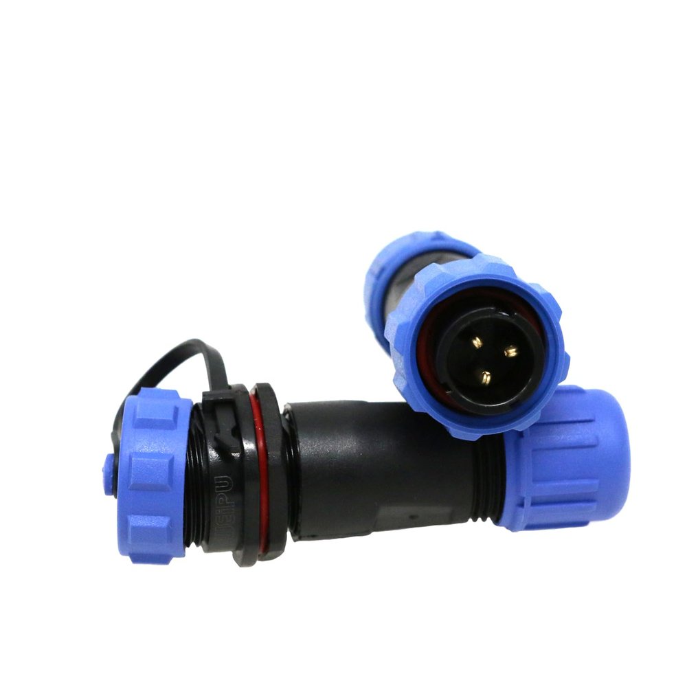 ZBLZGP Weipu SP13 3 Pin 13A Waterproof Connector IP68 Chassis Panel Mount Aviation Circular Inline Male Female Socket Cable for Outdoor Lighting LED