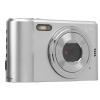 Portable Digital Camera 2.4in, 48MP 1080P 16X Zoom Vlogging Camera, Anti Shaking Selfie Camera for Teens Students Boys Girls Seniors, Silver view 1